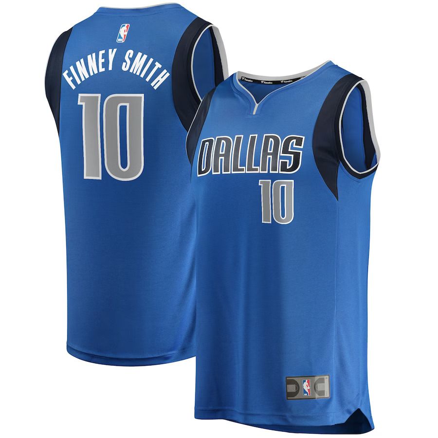 Men Dallas Mavericks #10 Dorian Finney-Smith Fanatics Branded Blue Fast Break Replica NBA Jersey